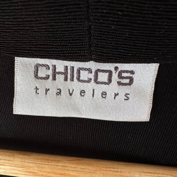 Chicos Travelers Womens Jacket Cardigan Medium Black Sequins Sparkly Size Large - Picture 6 of 7